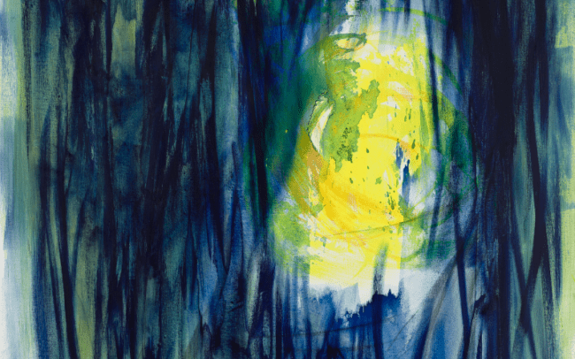 Ika Huber, La Forêt-Noire II, 2022, H 195 x B 165, acrylic, chalk on canvas